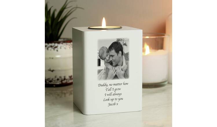 Personalised Message Photo Tea Light Holder