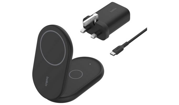 Belkin 2 in 1 MagSafe Compatible Wireless Charger Qi2- Black