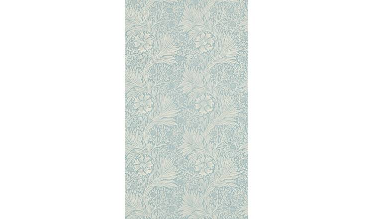 Morris & Co. Marigold Blue Floral Wallpaper