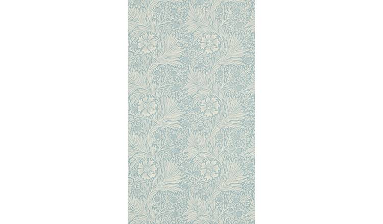 Morris & Co. Marigold Blue Floral Wallpaper