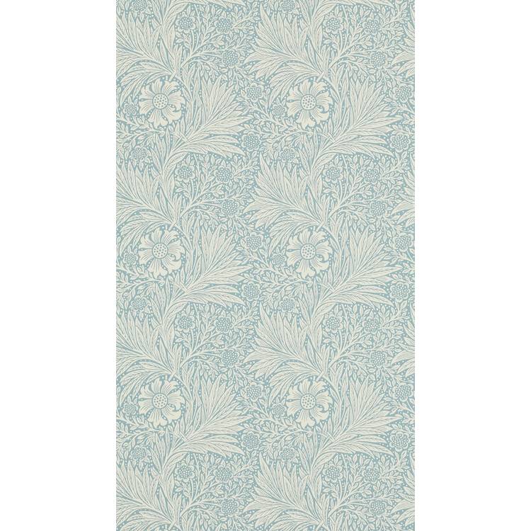 Morris & Co. Marigold Blue Floral Wallpaper 0