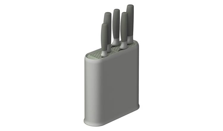 BergHOFF Leo 6 Piece Knife Block Set - Grey