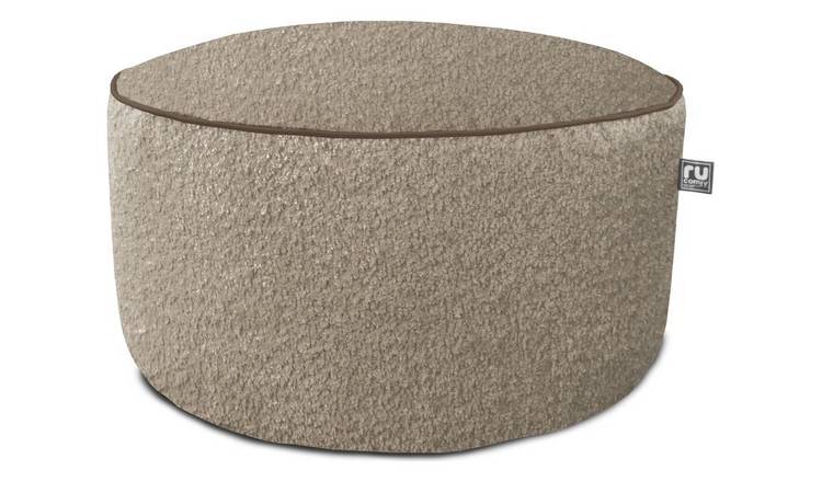 Rucomfy Fabric Snug Drum Pouffe Beanbag - Light Brown