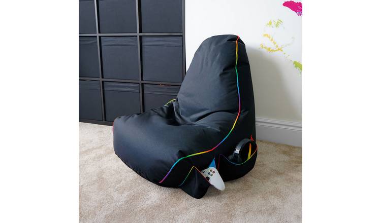 rucomfy Kids Gaming Bean Bag Chair - Black