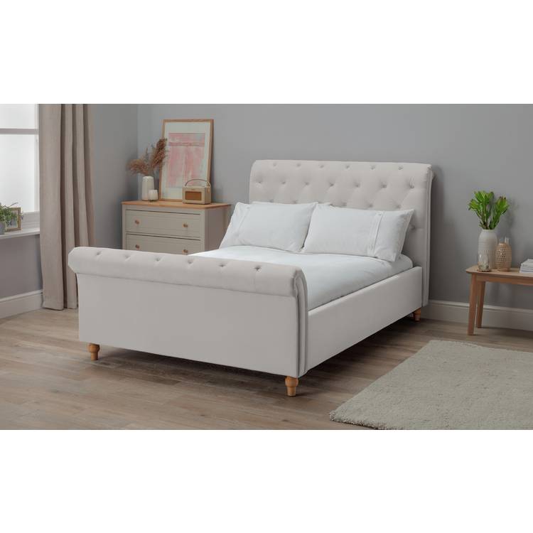 Argos Home Harrogate Double Velvet Bed Frame - Silver 0