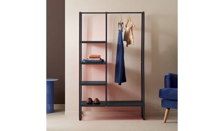 Habitat Lorelei Rail With Shelves - Black