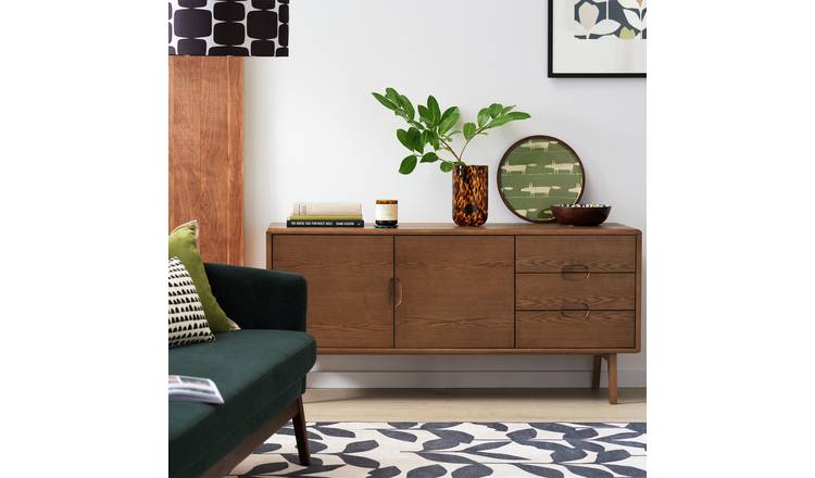Buy Habitat x Scion Esala 2 Door 3 Drawer Sideboard Walnut Stain Sideboards Habitat