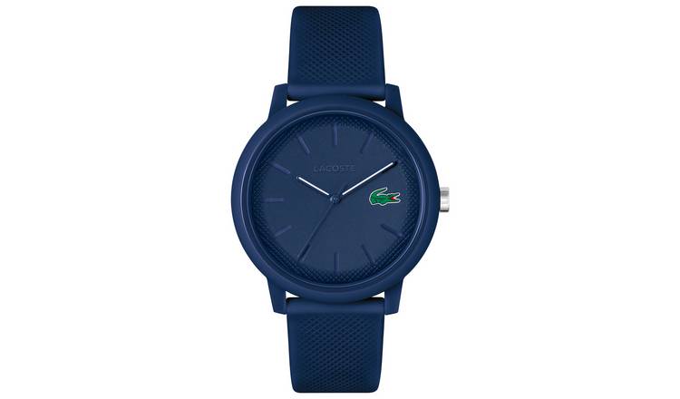 Buy Lacoste Men s 12 12 Navy Silicone Strap Watch Argos