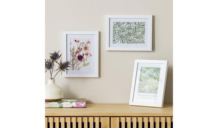 Habitat Wooden Picture Frame - Pack of 3 - White - 4x6"