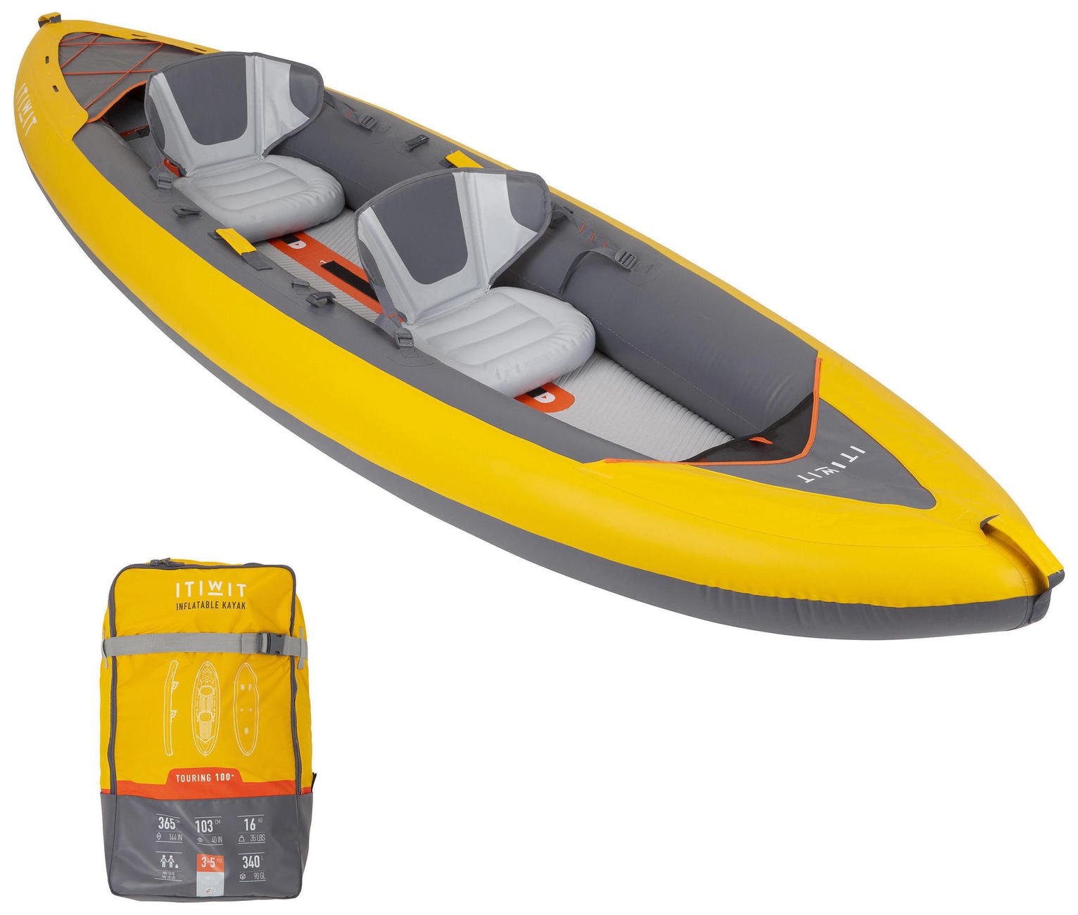 Decathlon X100 M 2 Person Inflatable Kayak