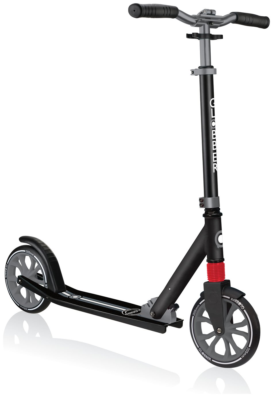 Globber NL205 Big Wheel Folding Scooter - Black/Grey 