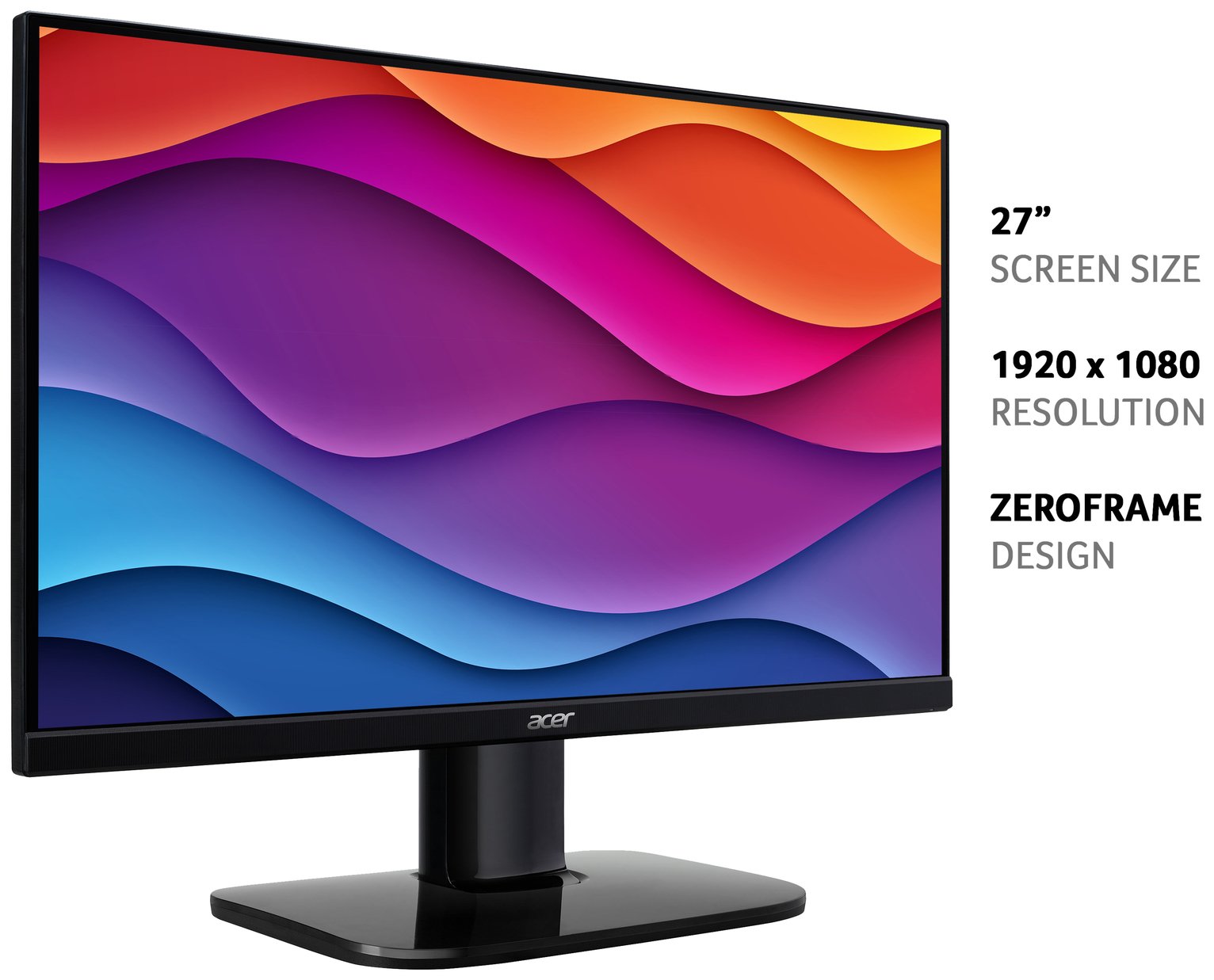 Acer 27インチ モニター KA0シリーズ FHD 1920×1080 4078629_R_Z002A