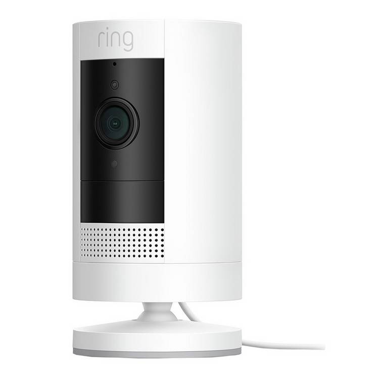 Ring Stick Up Cam Plug-In Security Camera CCTV - White 0