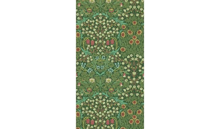 Morris & Co. Blackthorn Green Floral Wallpaper