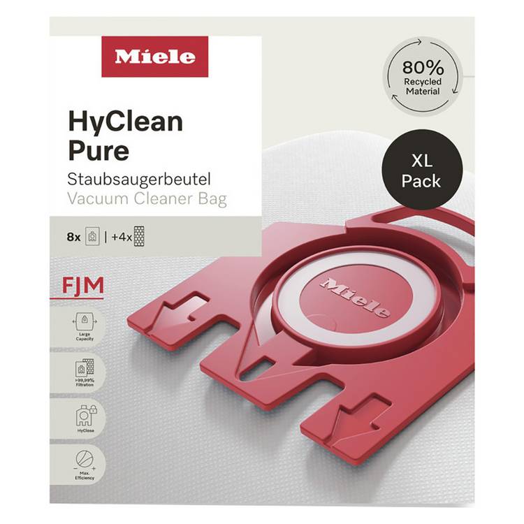 Miele HyClean Pure Dust Bags - Pack of 8 0