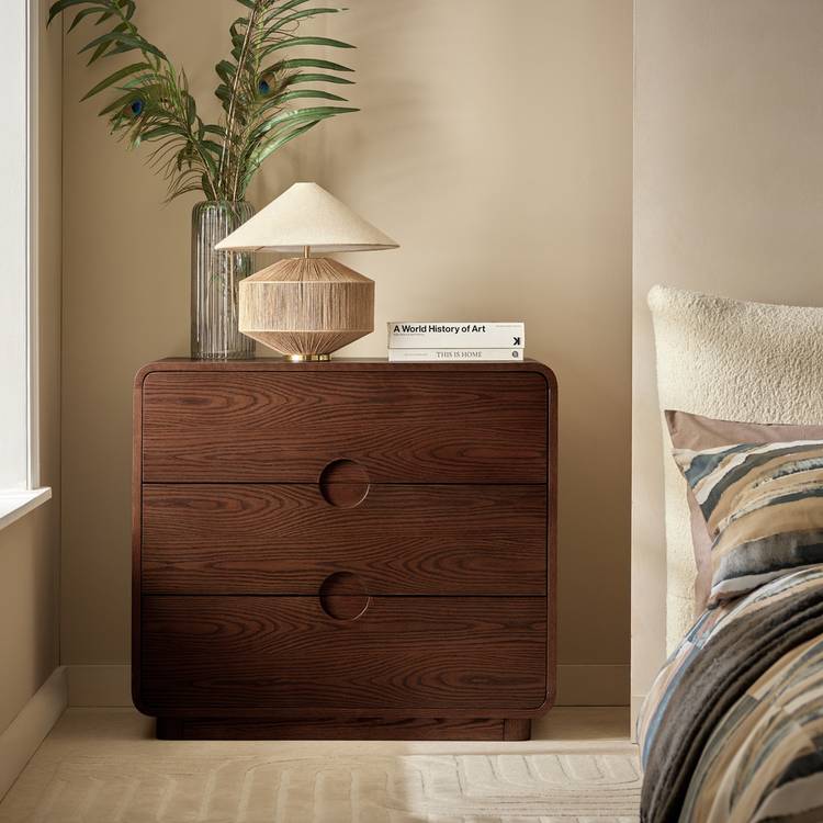 Habitat Adeje 3 Drawer Chest - Walnut 0