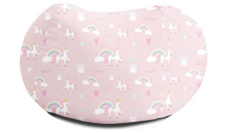 Rucomfy Kids Unicorn Castle Bean Bag - Pink