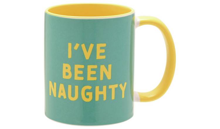 The Seasonal Gift Co I've Been Naughty Yellow Handled Mug