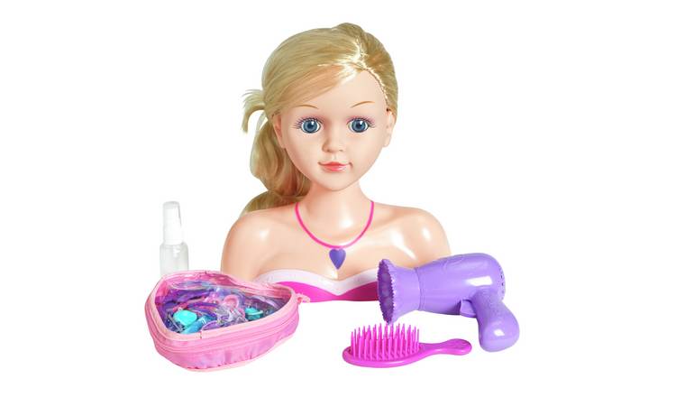 Doll head to store brush hair