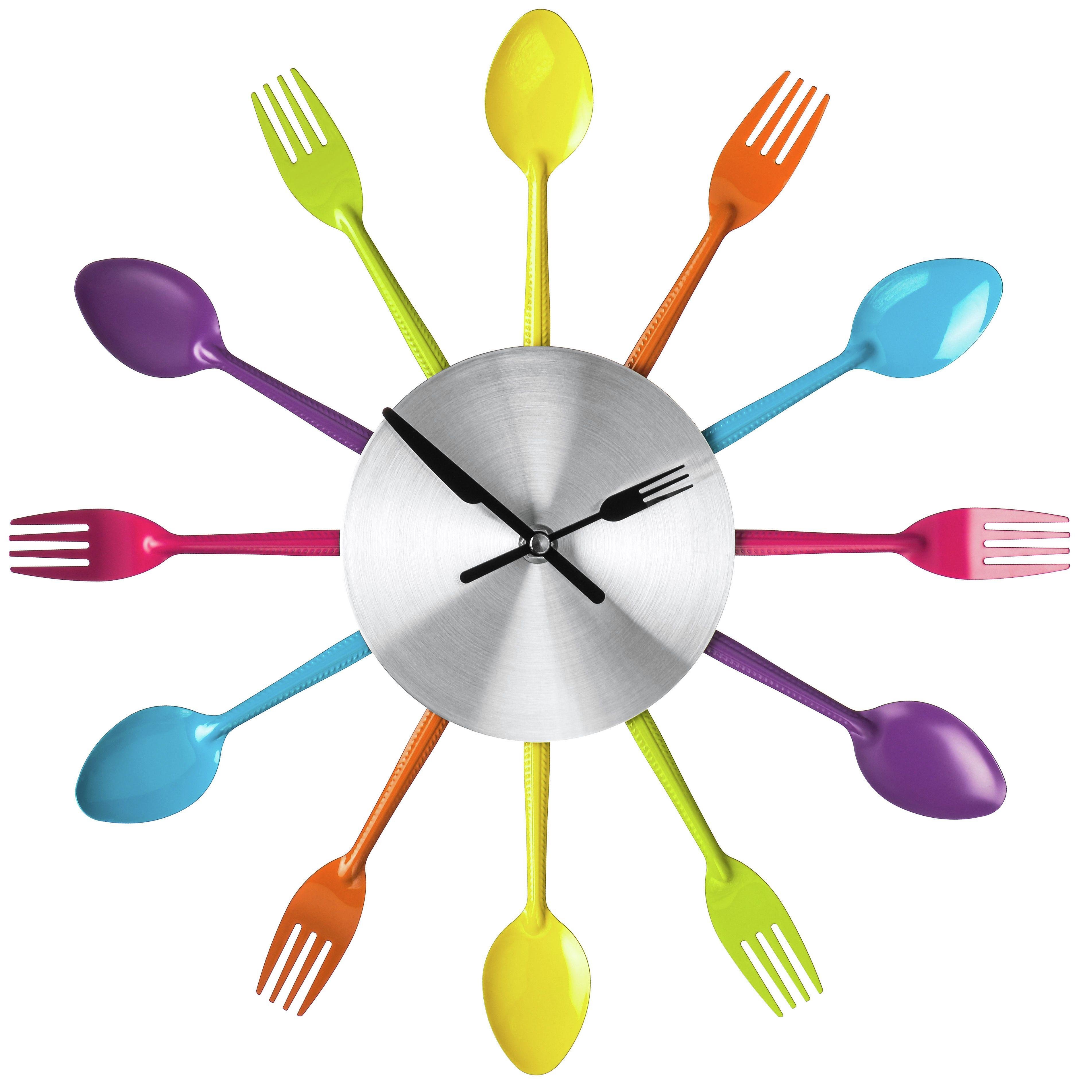 Premier Housewares Coloured Cutlery Wall Clock. review