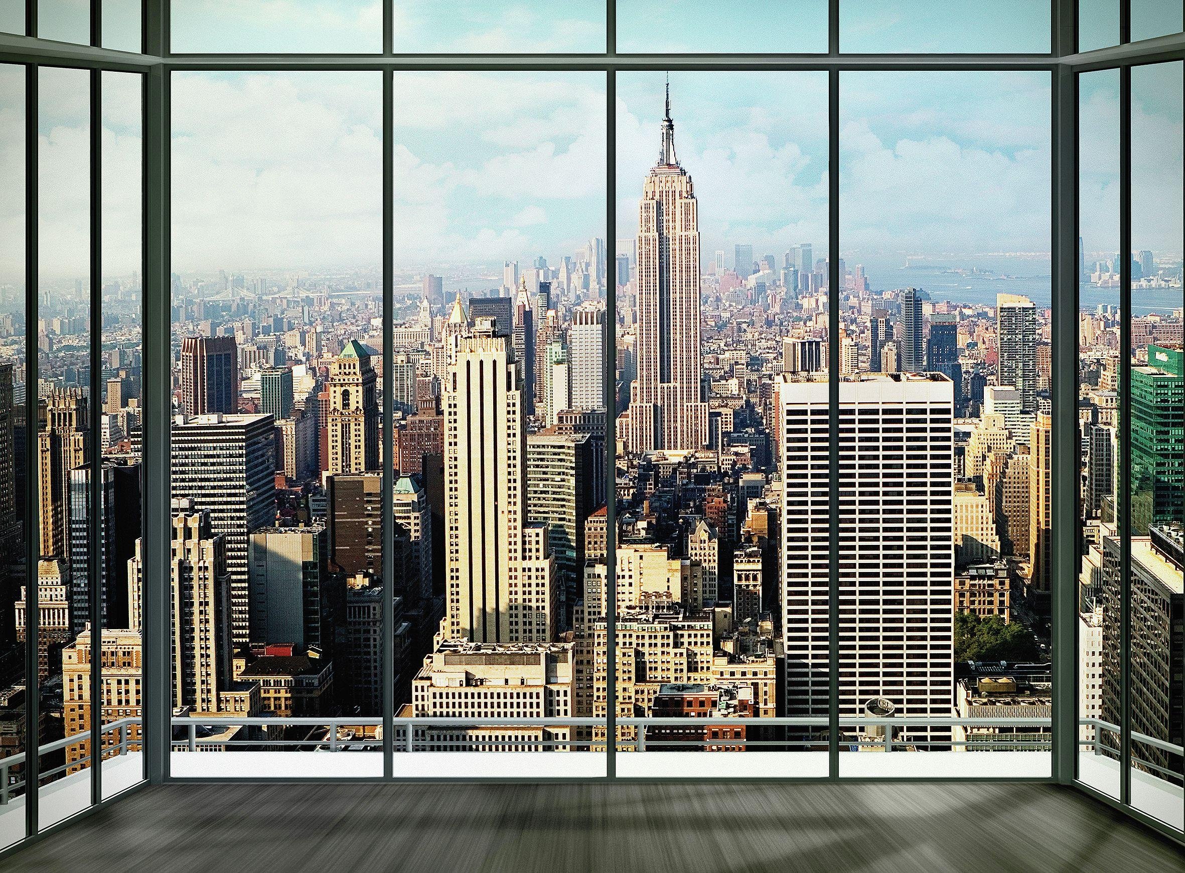 1Wall City Window Wall Mural