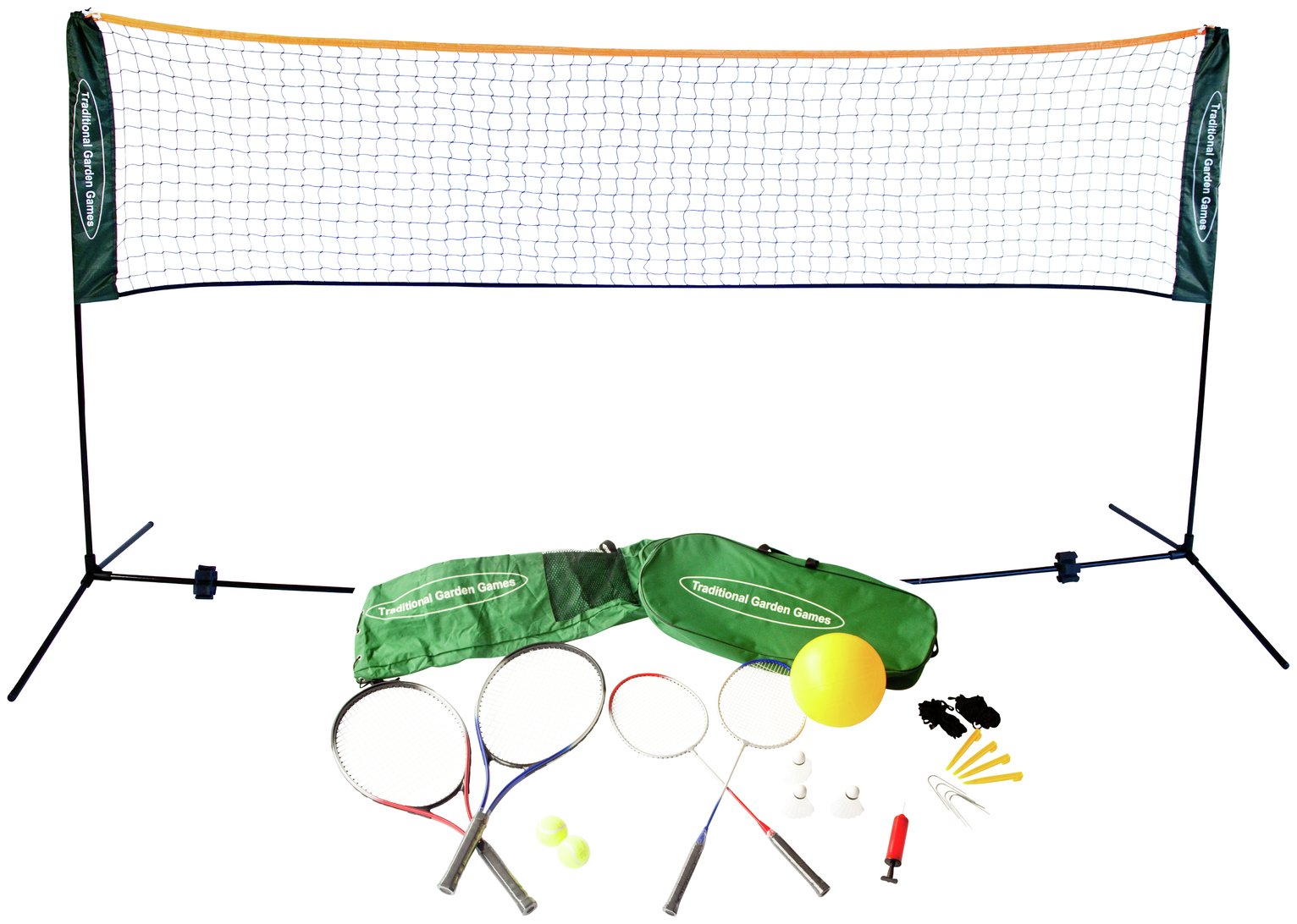 Traditional Garden Games Badminton Volleyball & Tennis Set