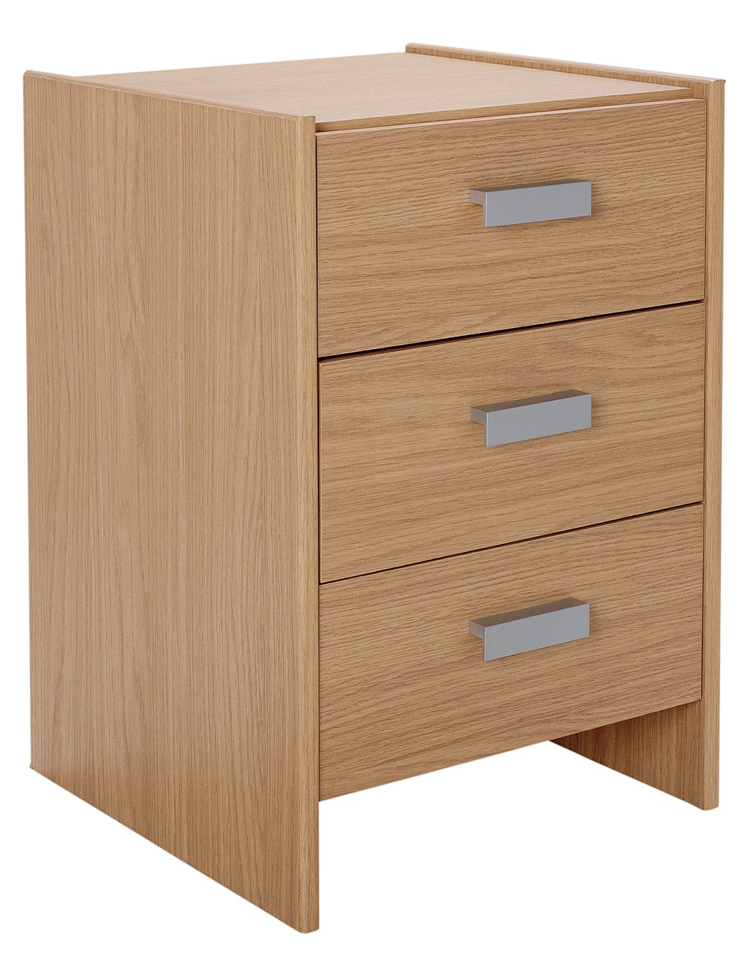 Argos Home Capella 3 Drawer Bedside Table - Oak Effect