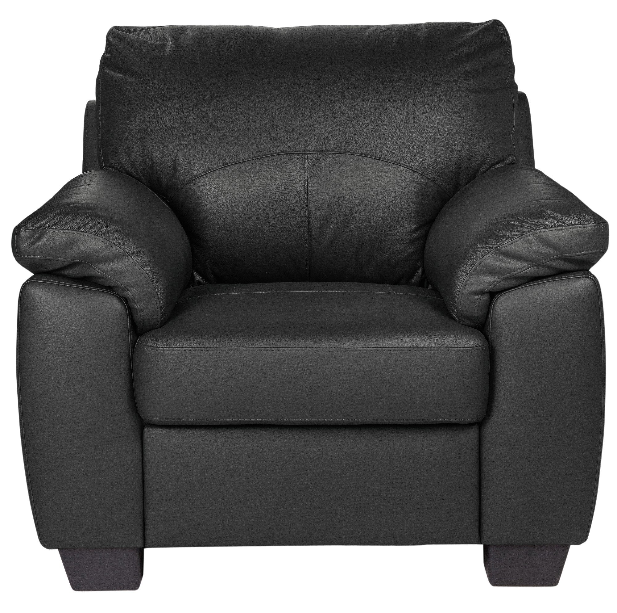 Argos Home Logan Faux Leather Armchair - Black