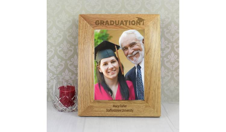 Personalised Message Graduation Wooden Photo Frame - 21x16cm