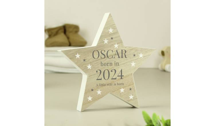 Personalised Message Born In Star Christmas Ornament