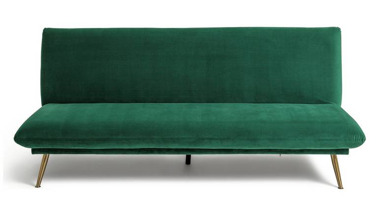 Green velvet deals pull out couch