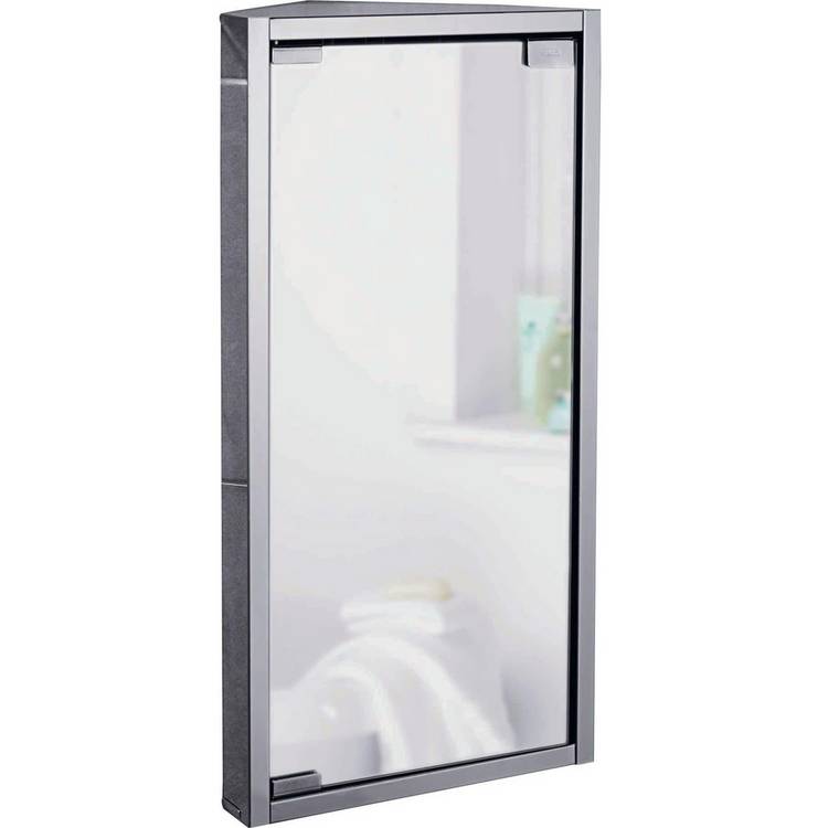 Argos Home Stainless Steel 1 Door Mirrored Cabinet 0