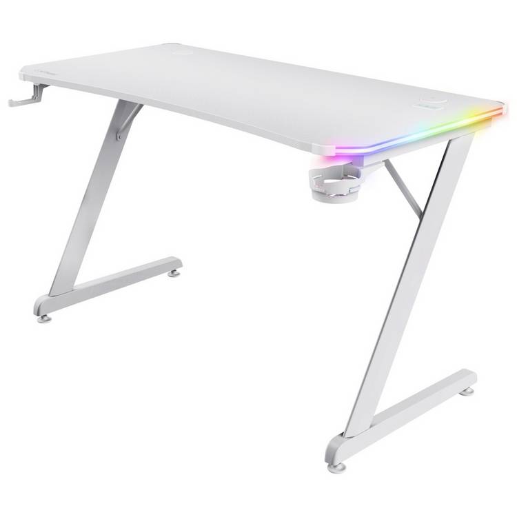 Trust GXT709 Luminus RGB Gaming Desk - White 0