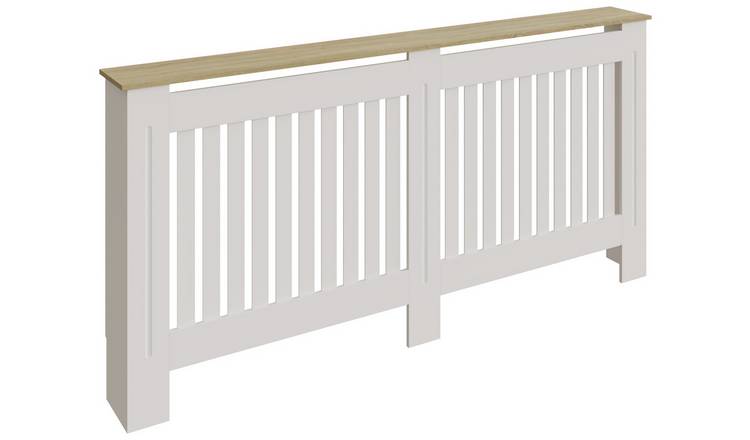 GFW Longslow Extra Large Radiator Cover - White & Oak