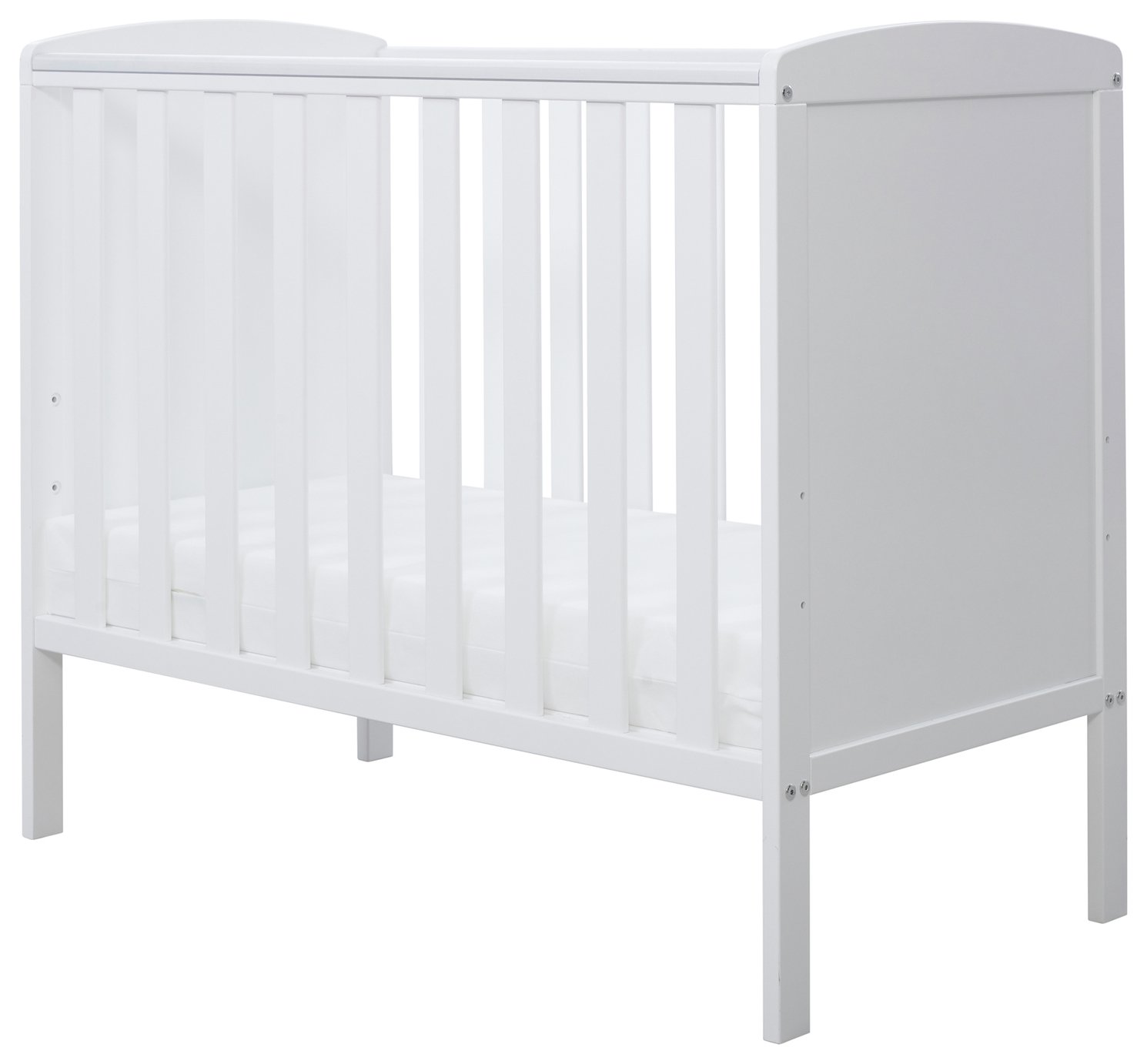 Ickle Bubba Coleby Space Saver Cot And Mattress - White