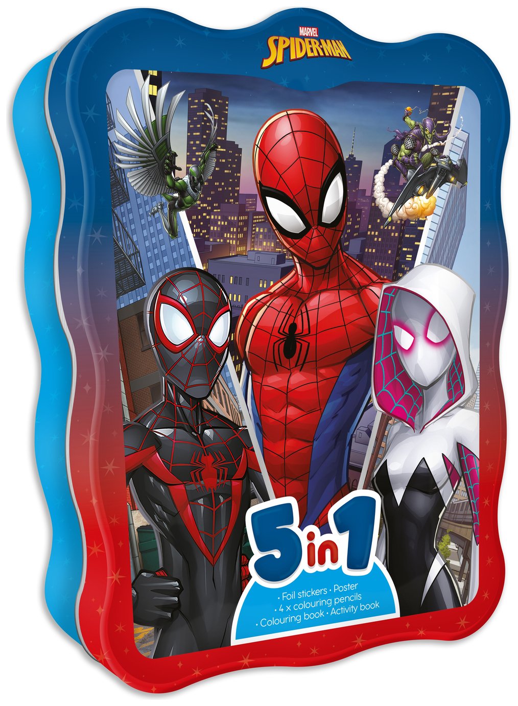 Marvel Spiderman 5 in 1 Book Tin