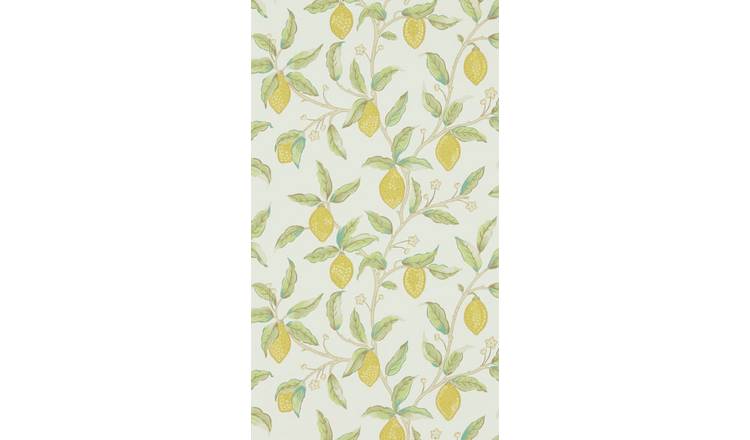 Morris & Co. Lemon Tree Leaf Yellow Floral Wallpaper