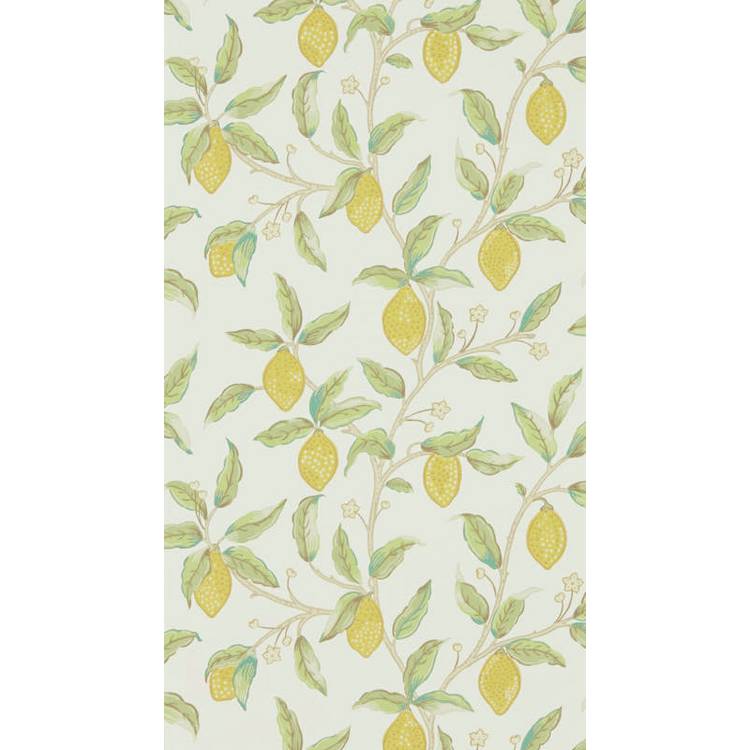 Morris & Co. Lemon Tree Leaf Yellow Floral Wallpaper 0