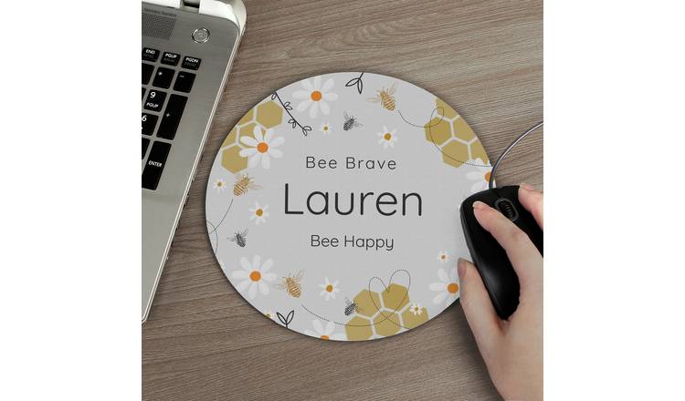 Personalised Message Bee Mouse Mat