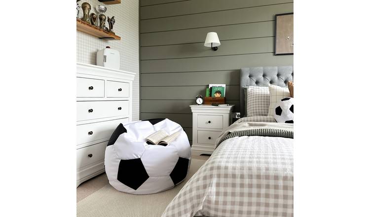 rucomfy Kids Mini Slouch Football Bean Bag Chair - Black