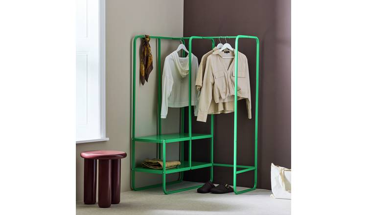 Habitat Lorelei 2 Shelves Rail Corner - Green