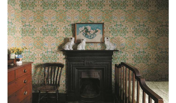 Morris & Co. Blackthorn Spring Green Floral Wallpaper