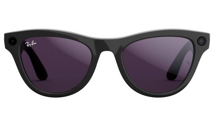 Ray-Ban Meta Skyler, Shiny Black, Transition Amethyst Purple