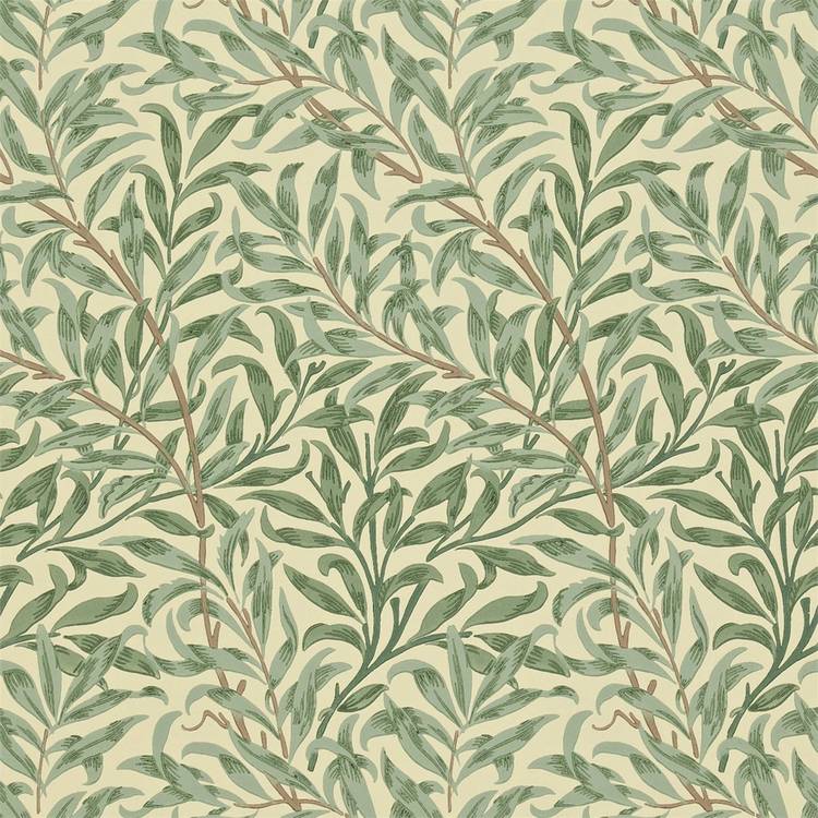 Morris & Co. Willow Bough Green Floral Wallpaper 0