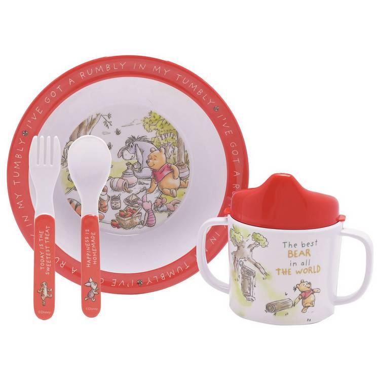 Disney Winnie The Pooh Kids Plastic Dinner Set 0