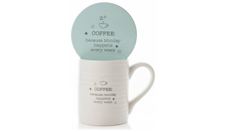 Love Life Monday Coffee Mug & Coaster Set