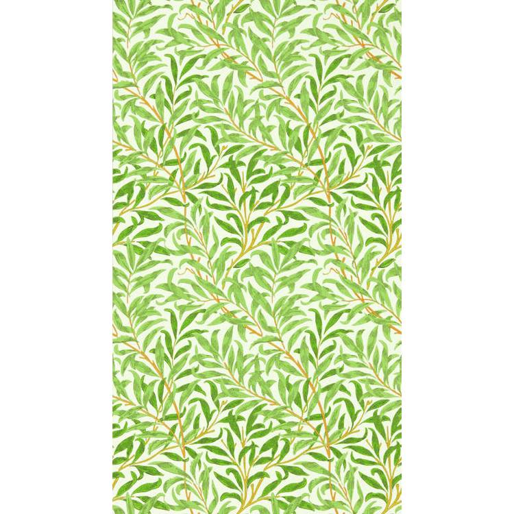 Morris & Co. Willow Bough Leaves Green Floral Wallpaper 0