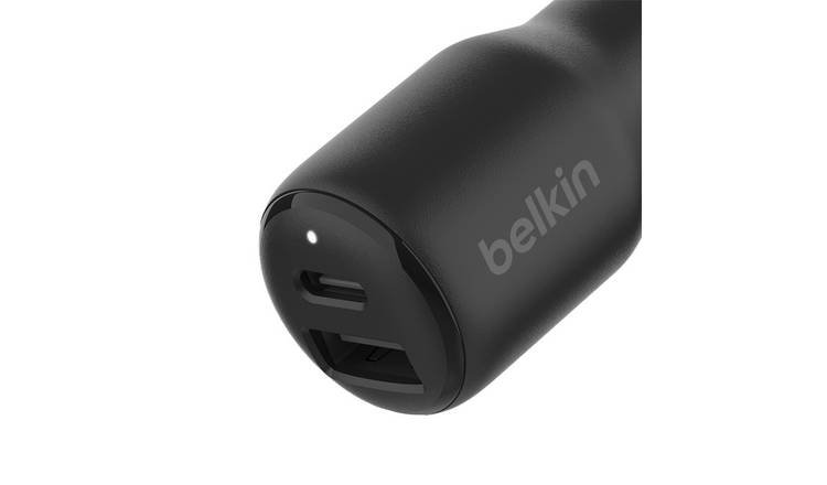 Belkin 42W USB-C and USB-A Car Charger - Black 