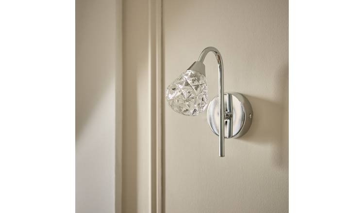 Argos Home Dico Fixed Neck Wall Light - Chrome