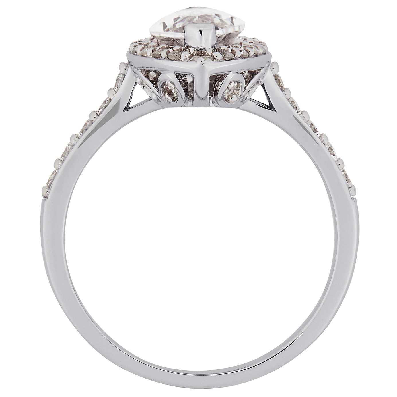 Revere Silver Marquise Cut Cubic Zirconia Halo Ring Review